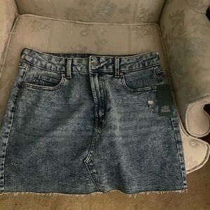 Wild Fable Distressed Blue Denim Skirt